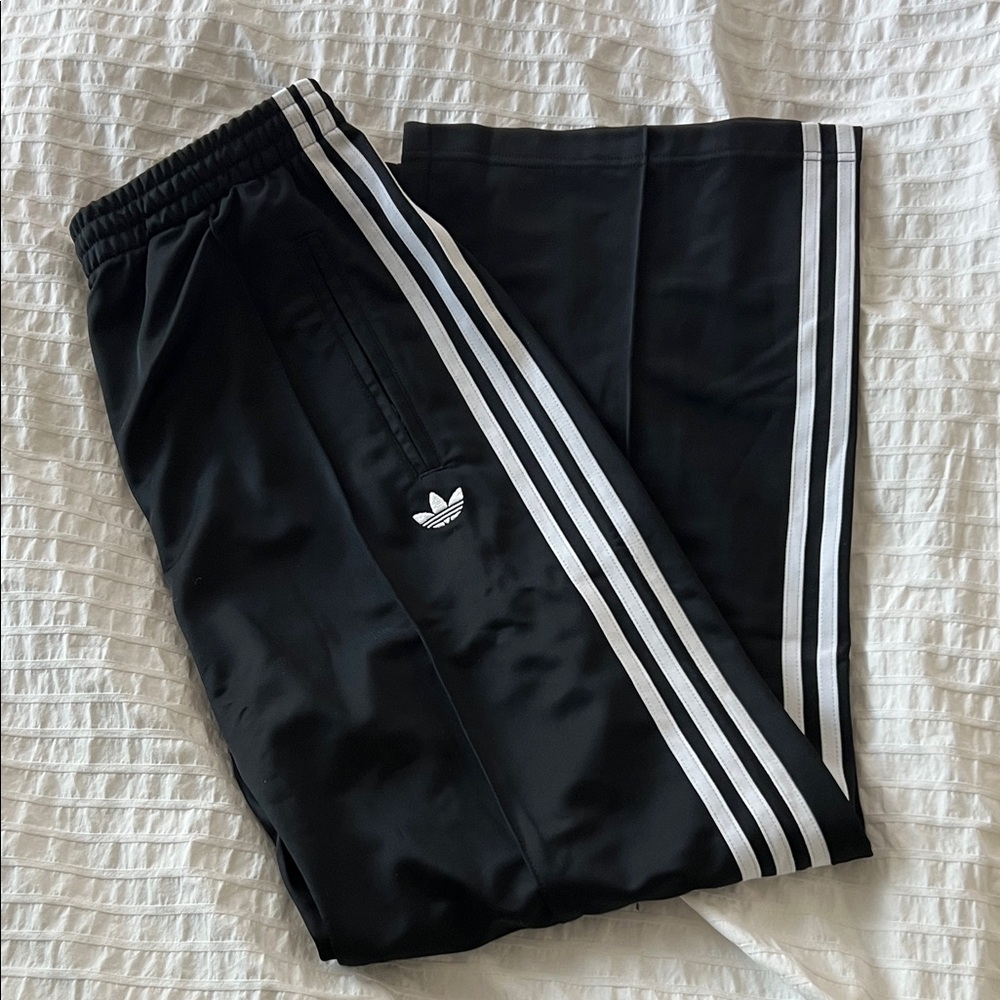 adidas Black Joggers with White Three-Stripe Detail
